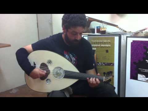 arabic oud rosewood body spruce top played by Kyriakos Tapakis made by D.Rapakousios
