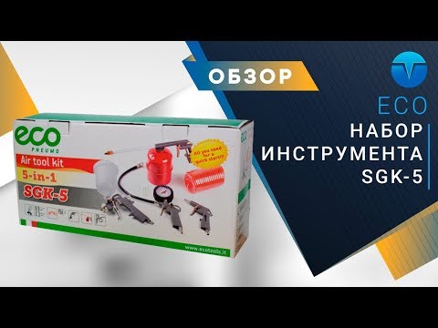 Набор пневмоинструмента ECO SGK-5 (5 предметов,верх. бак)