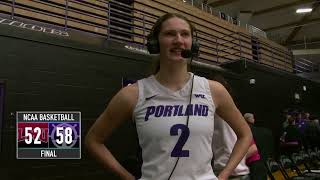 Portland Women's Basketball vs LMU (58-52) - Post game with Dyani Ananiev