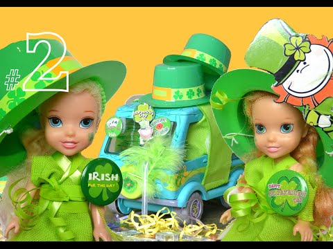 Anna and Elsa Toddlers St Patricks Day Adventure #2 Parades Leprechaun Gems - Ep. 39  Toys In Action
