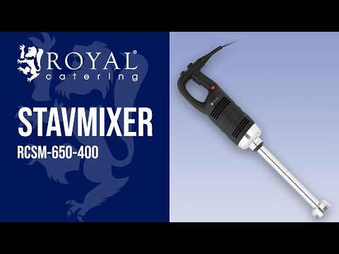 video - Stavmixer - 650 W - Royal Catering - 400 mm - 8000-18 000 rpm