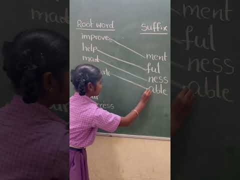Root word , suffix and new word