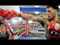 DAVID BENAVIDEZ THROWING BRUTAL POWER PUNCHES IN TRAINING - PUTTING CANElO NOTICE FOR FUTURE FIGHT