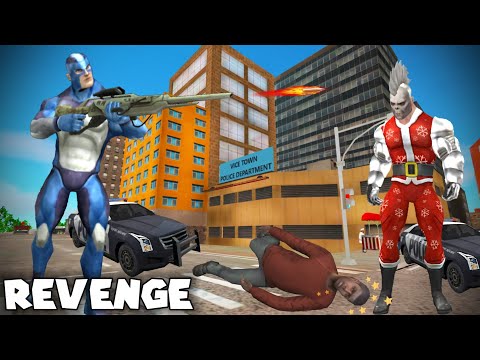 Revenge from Bad SANTA in Rope Hero Vice Town Game Definition Police Prison Granny Game Spider-man