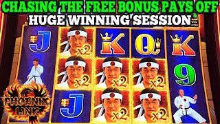 OMG! HUGE WINNING SESSION ON SENSEI MASTER PHOENIX LINK SLOT | Las Vegas Slots #vegas #gambling