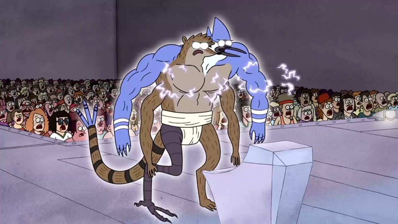 Mordecai e Rigby fizeram a FUSÃO e foi BIZARRO (apenas um show)