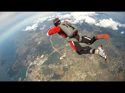 Near death skydiving,low opening, uncontrolled spinning, landing in the olive grove,cypres activated