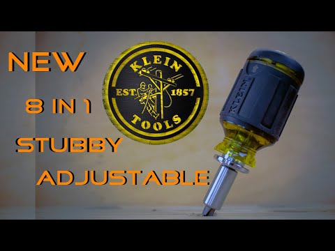 Klein Tool 8-in-1 Magnetic Multi-Bit Adjustable Length Stubby Screwdriver