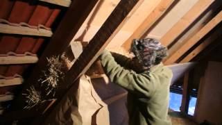 Утепление мансарды соломенными тюками