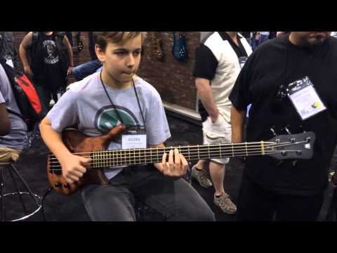 2014 NAMM - Aidan Rodriguez Playing Warwick Thumb Bass