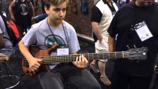 2014 NAMM - Aidan Rodriguez Playing Warwick Thumb Bass