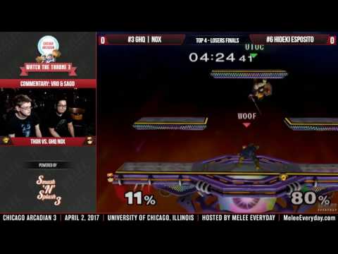 Watch the Throne 3 - Hideki Esposito (Link) vs. GHQ | Nox (C. Falcon) - SSBM - Top 4 Losers Finals