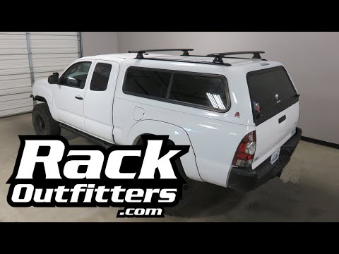 Rhino-Rack Tracks  RTL600 Quick Mount Vortex Roof Rack on Leer Shell on Toyota Tacoma
