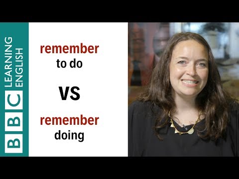 【BBC1分英語】「remember to do」と「remember 〜ing」の違い（Remember to do vs remember doing: English In A Minute）