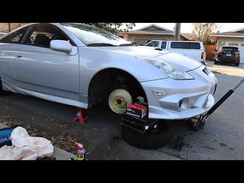 Gold Rotors and Brakes for the Celica!