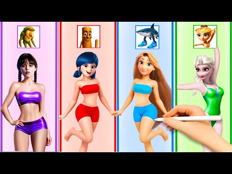 Don't Miss Out! What Happens When Princess Elsa, Ladybug, and Wednesday Get NEW Fashion Makeovers