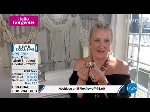 Heidi Daus "Shell Shocked" MotherofPearl and Crystal Dro...