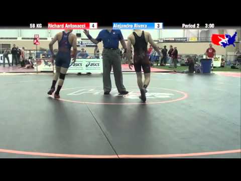 Richard Antonacci vs. Alejandro Rivera at 2013 ASICS FILA Cadet Nationals - GR