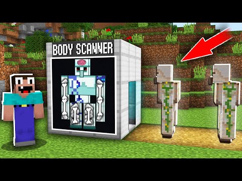 Minecraft NOOB vs PRO: HOW NOOB SCANNED THIS GOLEM IN THIS SECRET BODY SCANNER? 100% trolling