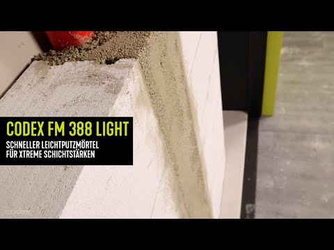 Schneller Leichtputzmörtel für Schlitze und extreme Schichtstärken - der  codex FM 388 light