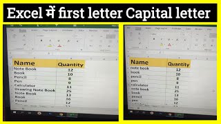 Excel Proper case II Excel first letter capital II
