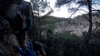 Video thumbnail of Arrow boys, 7c. Alcañiz