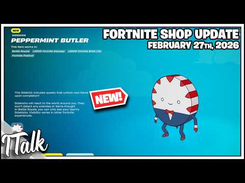Fortnite Shop *NEW* PEPPERMINT BUTLER SIDEKICK! [February 27th, 2026] (Fortnite Chapter 7)