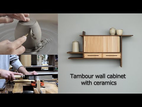 Making tea and coffe cabinets with ceramics  | Tambour cabinet