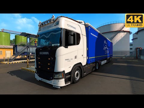 [G29] ETS2 (4K 60FPS) | SCANIA S580 V8 | KRISTIANSAND 🇳🇴 - ODENSE 🇩🇰