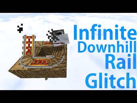 Minecraft- Infinite downhill rail glitch