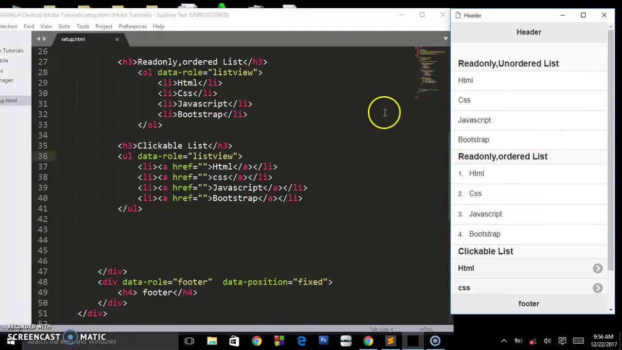 JQUERY MOBILE  -  Listviews #8