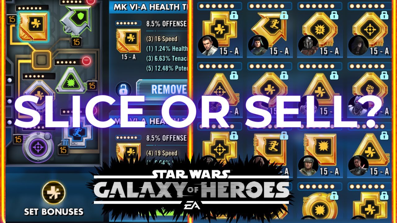 When to Slice Mods in SWGOH
