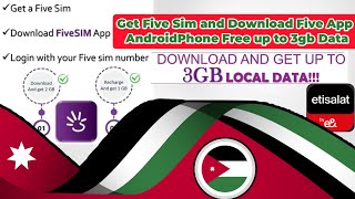 How to active Etisalat Five sim App Android Phone Free up to 3gb #Etisalat Free Data ! #dubai #uae