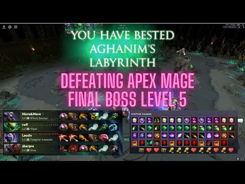Dota 2 - Defeating Aghanim's Labyrinth Level 5 Apex Mage with Witch Doctor Solo | Items & Shards