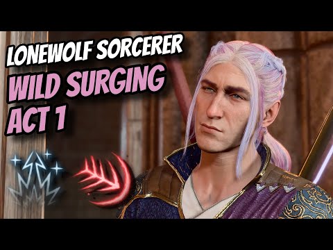 Wild Surging Act 1 as a Lonewolf Sorcerer! - Baldur's Gate 3