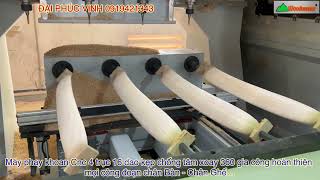 Máy phay khoan Cnc 4 trục 16 dao kẹp chống tâm xoay 360 độ gia công chân bàn ghế