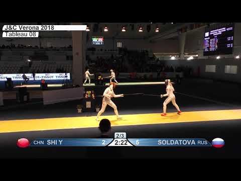 FE T08 03 F E Individual Verona ITA Junior World Championships YELLOW SOLDATOVA RUS vs SHI CHN