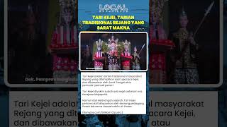Mengenal Tari Kejei, Warisan Majapahit yang Masih Hidup di Bengkulu