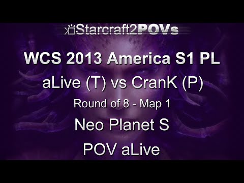 SC2 HotS - WCS 2013 AM S1 PL - aLive vs CranK - Ro8 - Map 1 - Neo Planet S - aLive