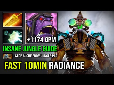 How to Get Fast 10Min Radiance in 7.32e with Alchemist 2x Double Everyone Gold Dota 2