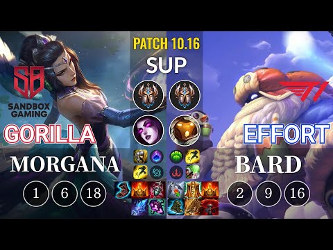 SB GorillA Morgana vs T1 Effort Bard Sup - KR Patch 10.16