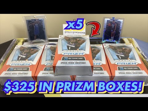*$325 WORTH OF PRIZM HANGER BOXES!* 2019-20 Panini Prizm Basketball Retail Hanger Box Break x5