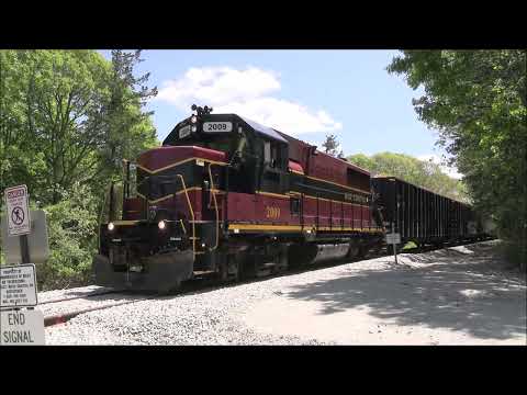 Three trains on the Mass Coastal Railroad - 5/25/2023
