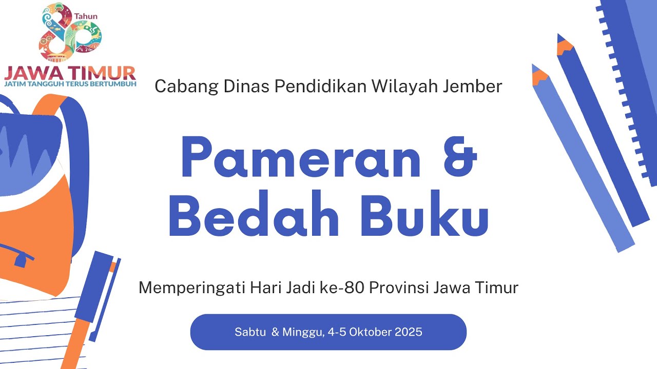 Pameran dan Bedah Buku - Cabang Dinas Pendidikan Wilayah Jember Lumajang