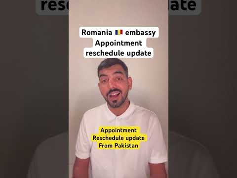 Romania 🇷🇴 Embassy Appointment Reschedule update from Pakistan | Romania visa update 2025 #romania