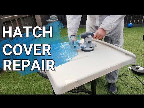 Sailboat DIY: First Time Using Epoxy & Fiberglass. Companionway Hatch Cover Repair. Part 2 (Ep.14)