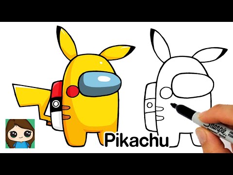 How to Draw AMONG US Pikachu Game Skin | Pokemon
