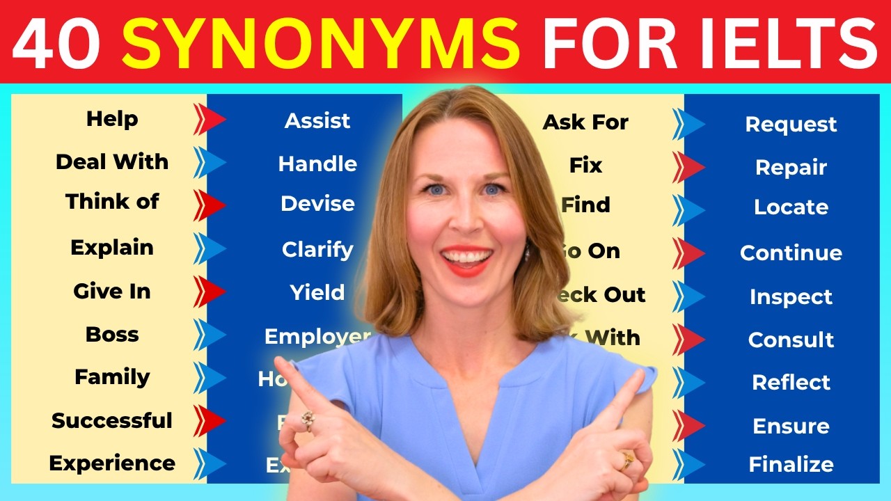 LEARN 40 IELTS Synonyms in 20 Minutes | Advanced English Vocabulary
