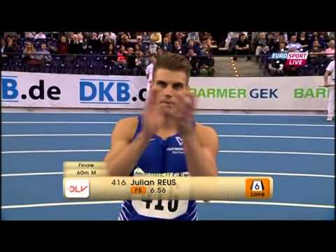 60m Finale - Deutsche Hallenmeisterschaften 2014 Leipzig