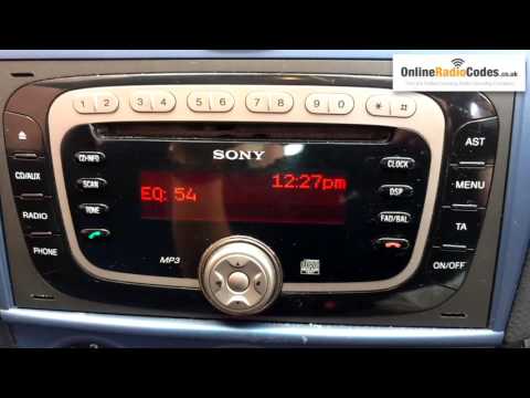 How To Find Ford Radio Code Serial From The Radio's Display - Sony/Visteon